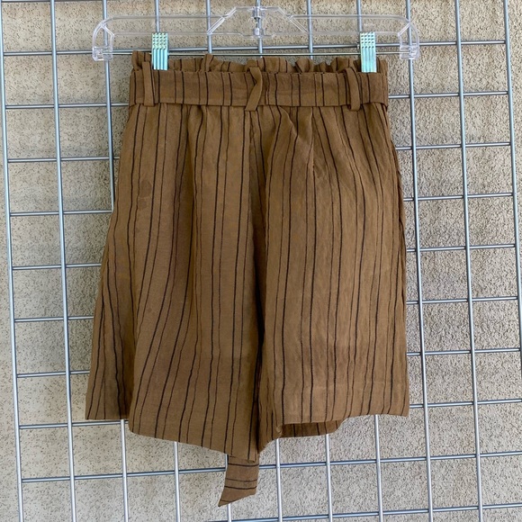 Bow & Tie Belted Waist Casual Boho Shorts - Picture 2 of 7